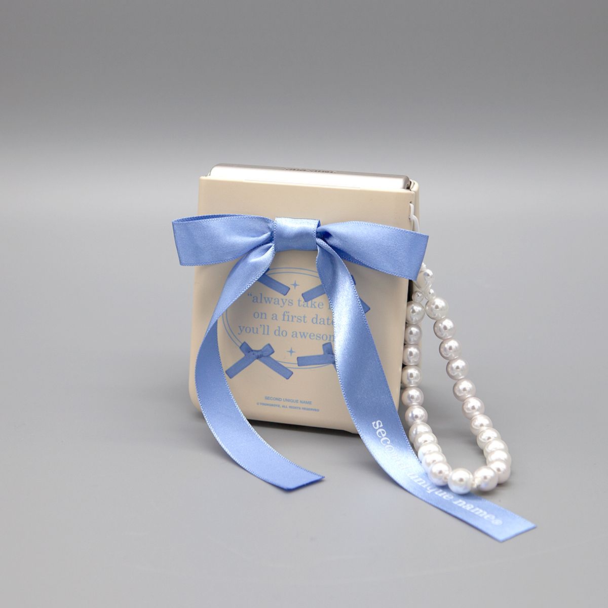 세컨드유니크네임(SECOND UNIQUE NAME) SUN CASE BALLET RIBBON BLUE (Z FLIP)