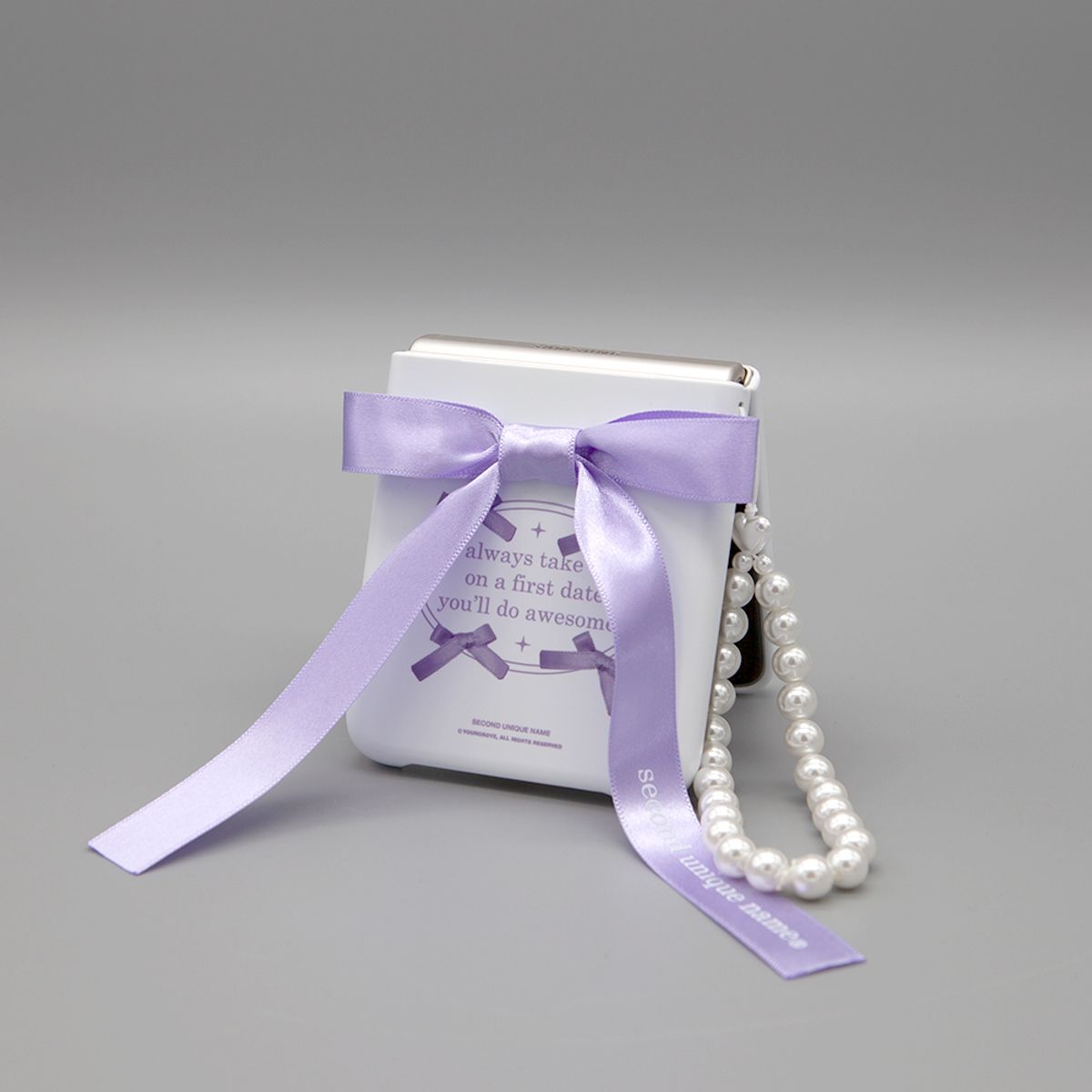 세컨드유니크네임(SECOND UNIQUE NAME) SUN CASE BALLET RIBBON PURPLE (Z FLIP)
