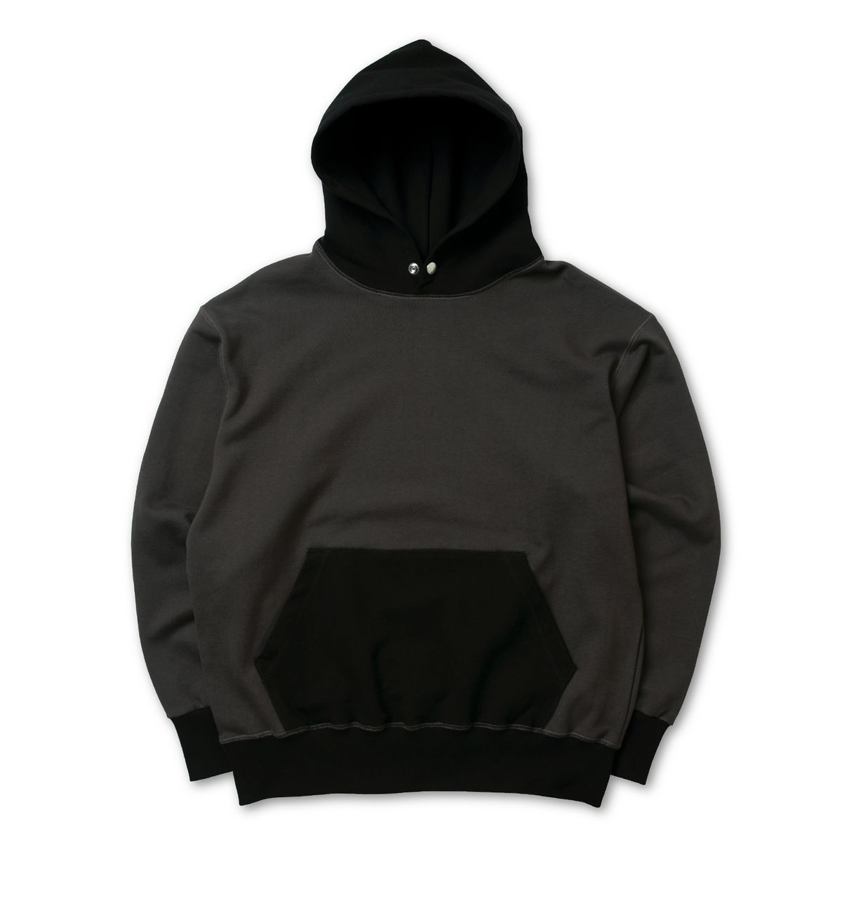 블랙피피(BLACKPP) BLACK PP HW Hooded Sweatshirt (two-tone) dark gray