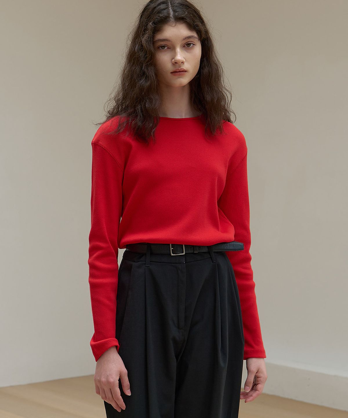 모헤(MOHAE) Autumn cotton tee _ red