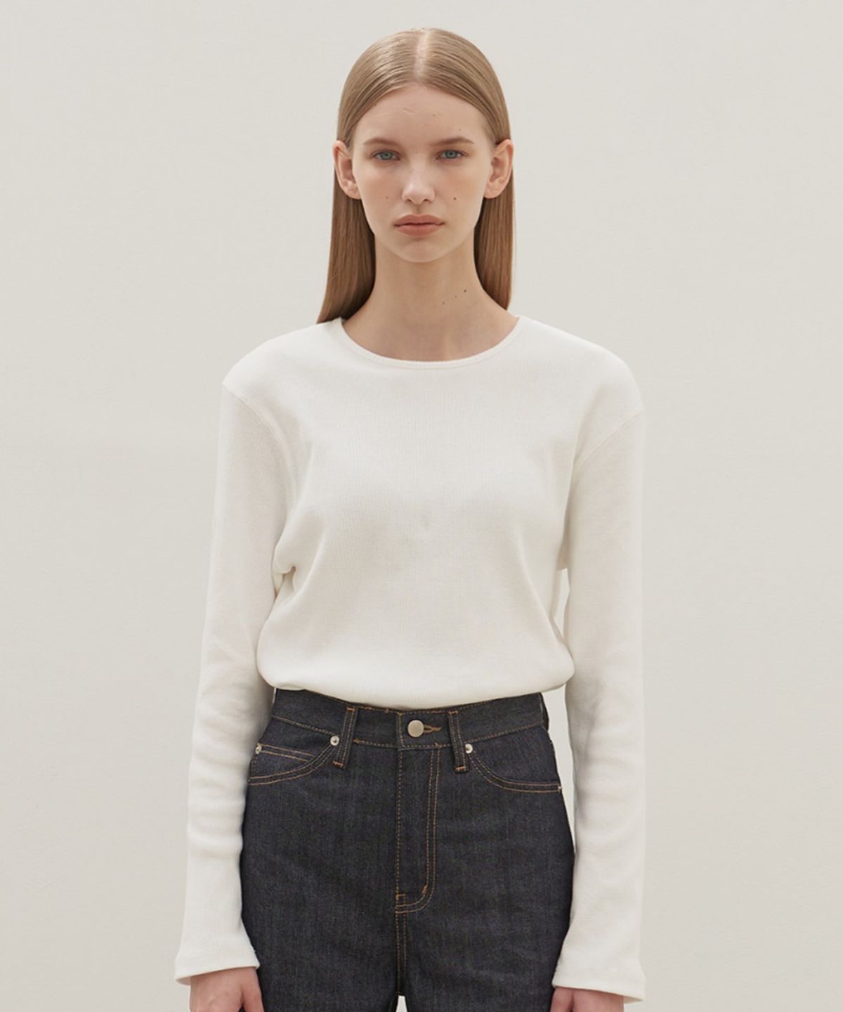 모헤(MOHAE) Autumn cotton tee _ white