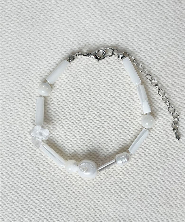 Mother of Pearl+Crystal Bracelet