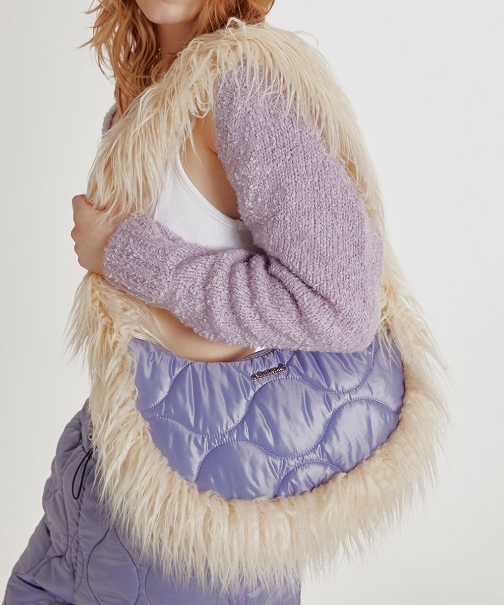 ★CRANK★PADDED FUR SHOULDER BAG_PURPLE★正規品/韓国直送料込 MUSINSA | CRANK Padded fur shoulder bag_purple