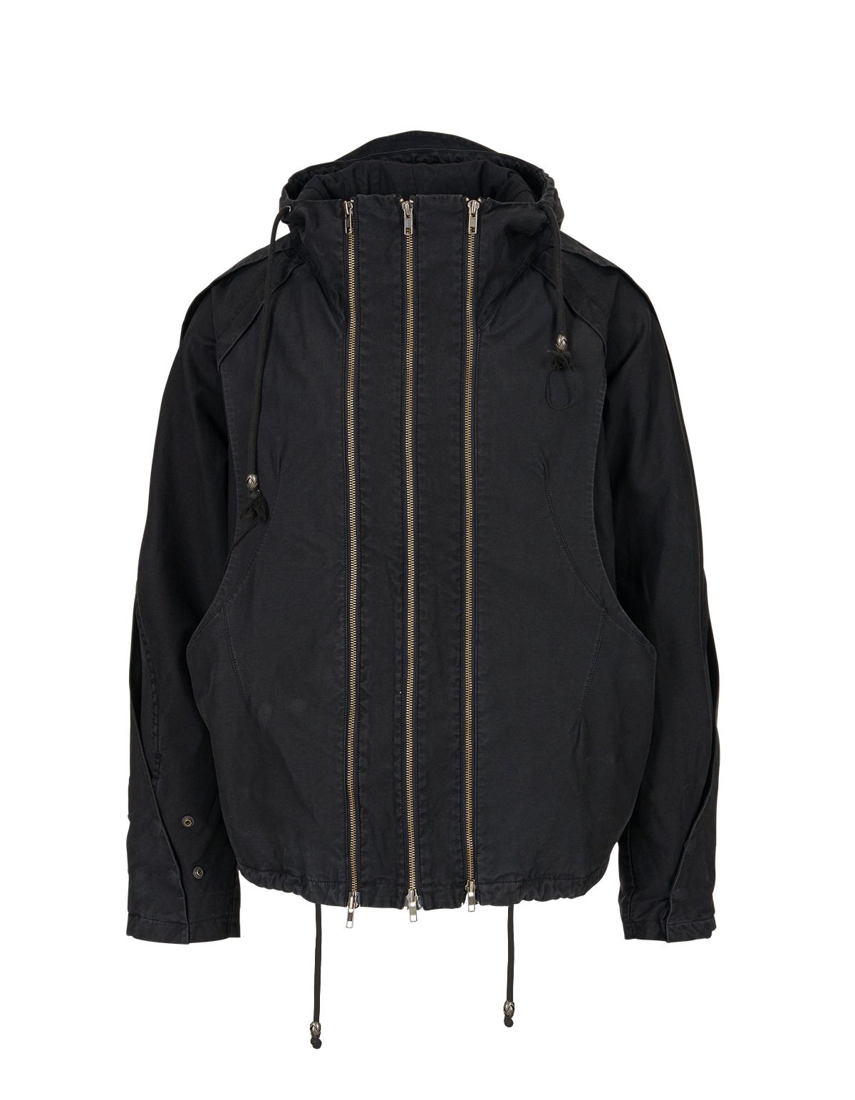 MUSINSA公式 | Cost per Kilo Triple zip cotton hooded blouson - black
