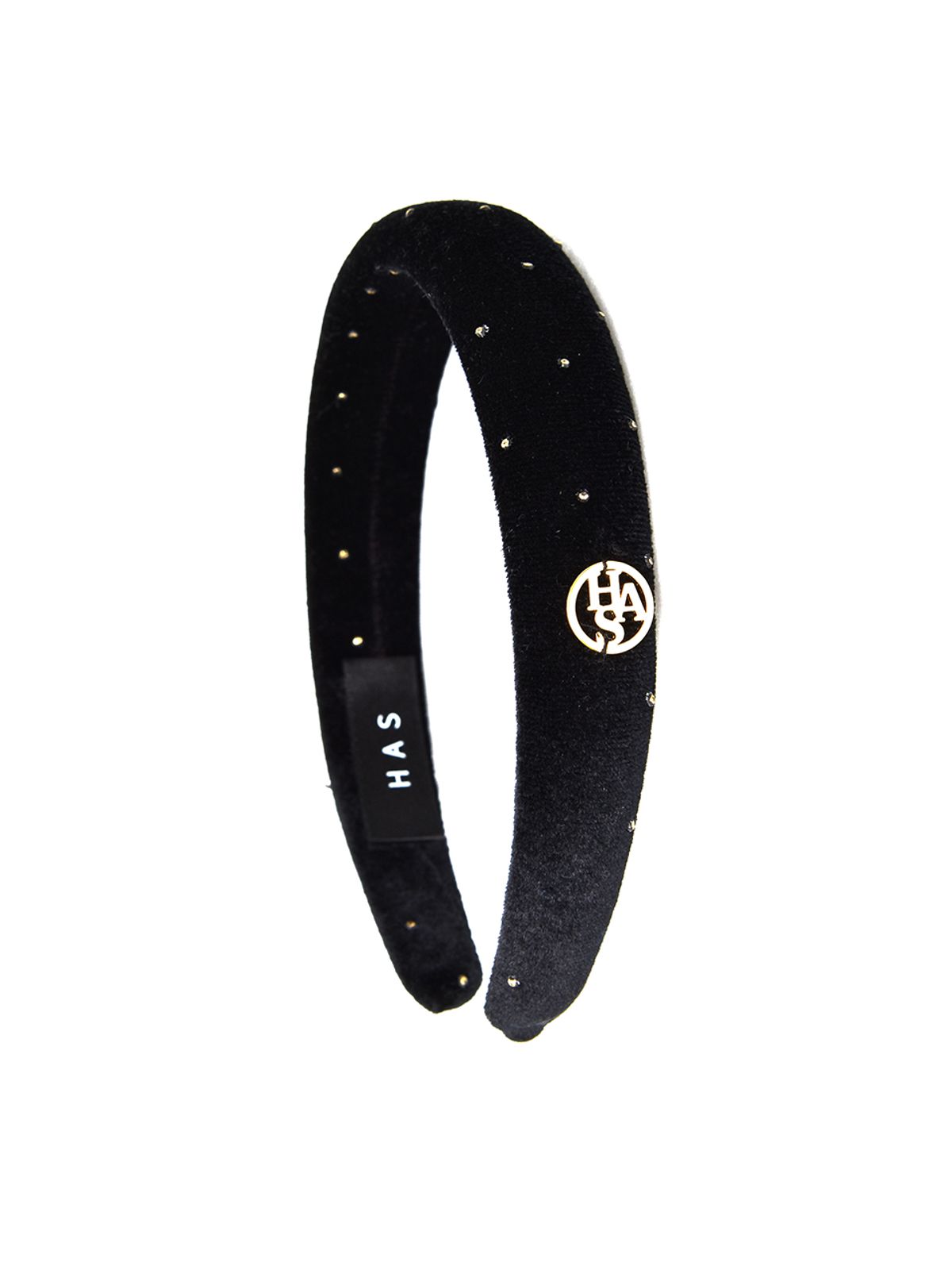 하스(HAS) HW004 Glitter has logo velvet hair band