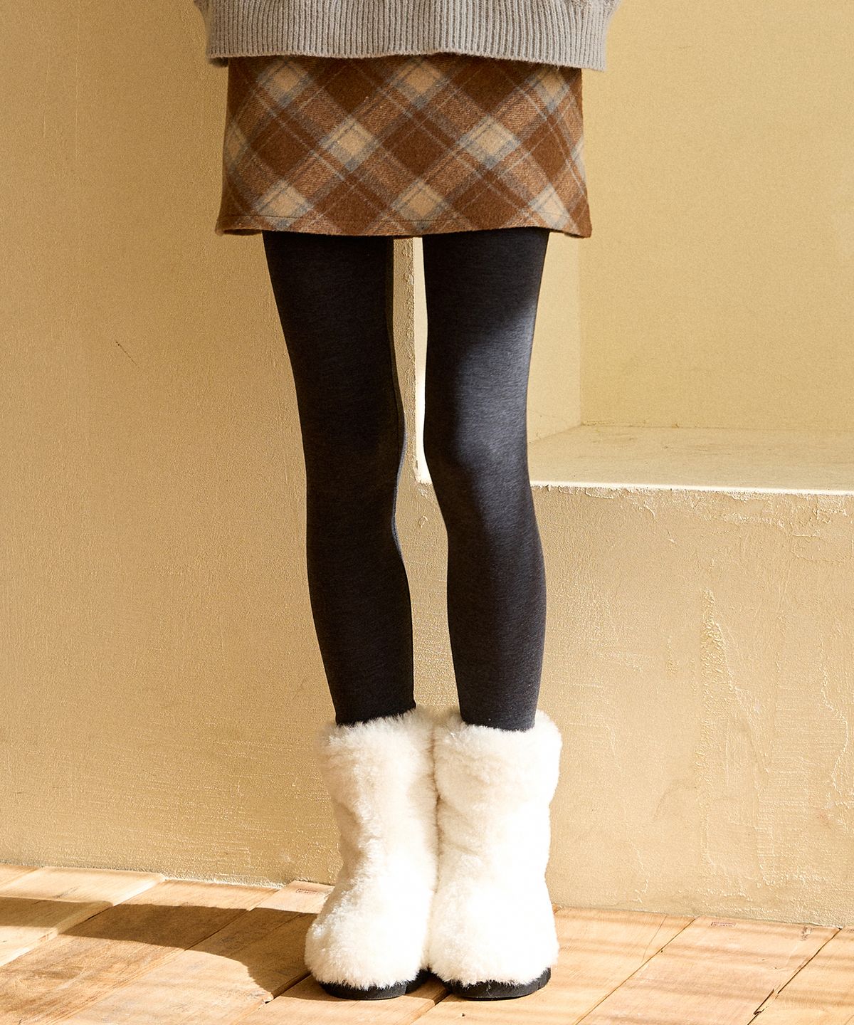 핑크파인애플(PINK PINEAPPLE) WINTER BASIC LEGGINGS_GREY