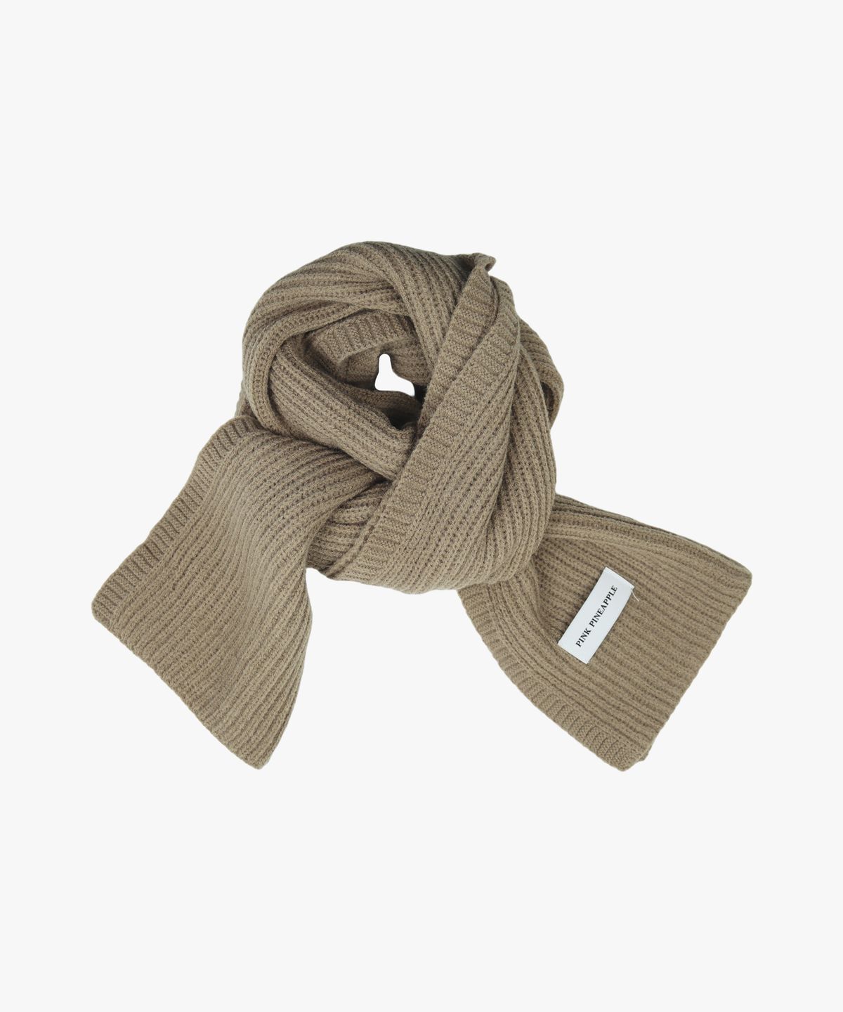 핑크파인애플(PINK PINEAPPLE) BASIC RIB MUFFLER_BEIGE