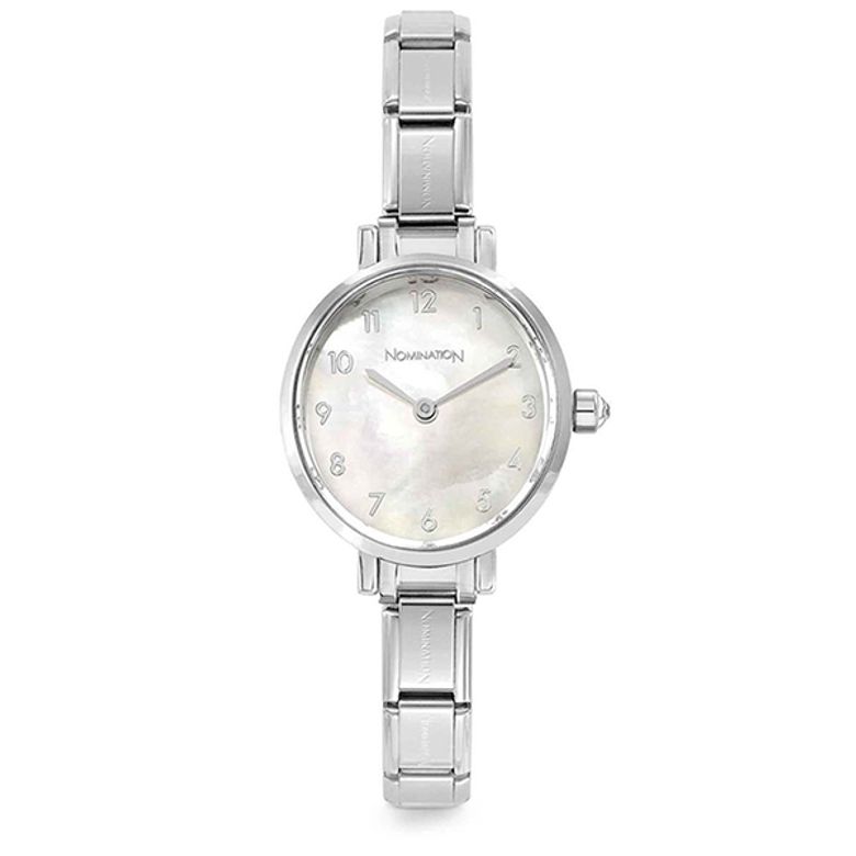시계 파리 타원형 여성큐빅시계 (White Mother of Pearl) 076038/008
