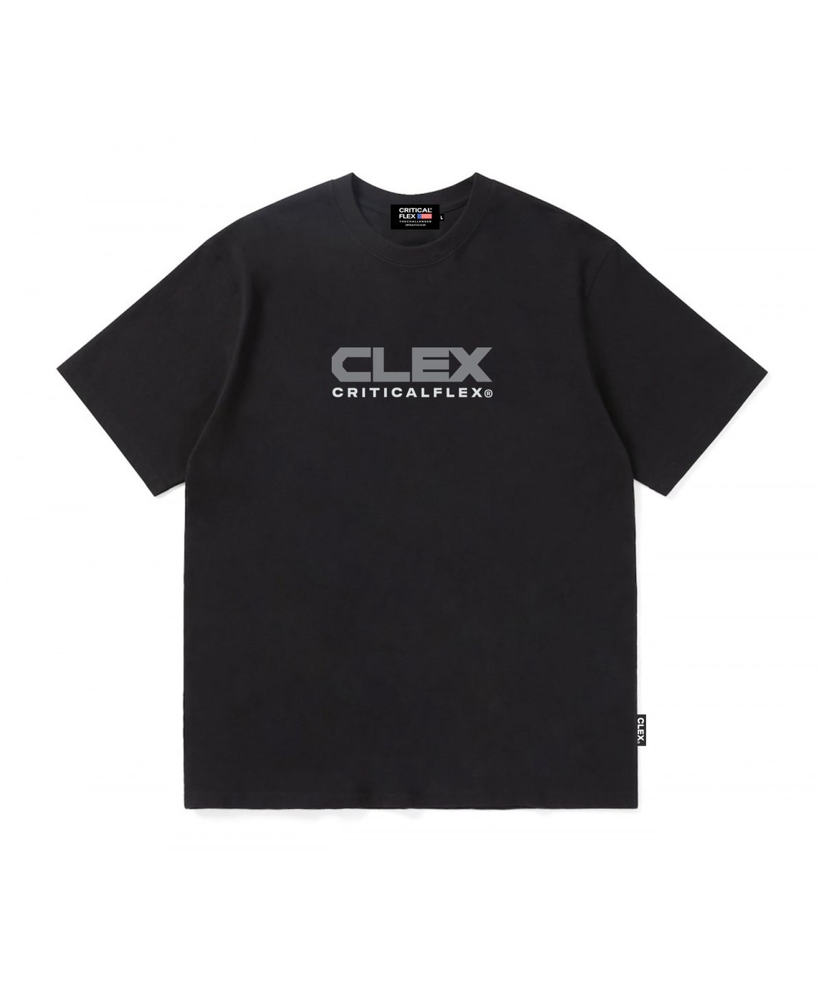 크리티컬플렉스(CRITICALFLEX) 클렉스 로고 반팔티 블랙/그레이