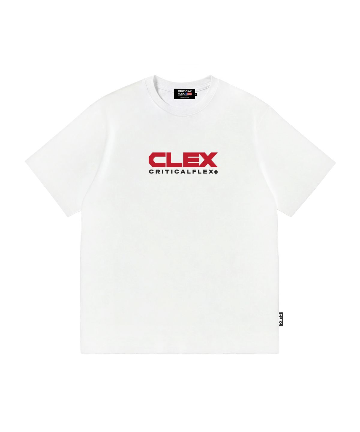 크리티컬플렉스(CRITICALFLEX) 클렉스 로고 반팔티 화이트/레드