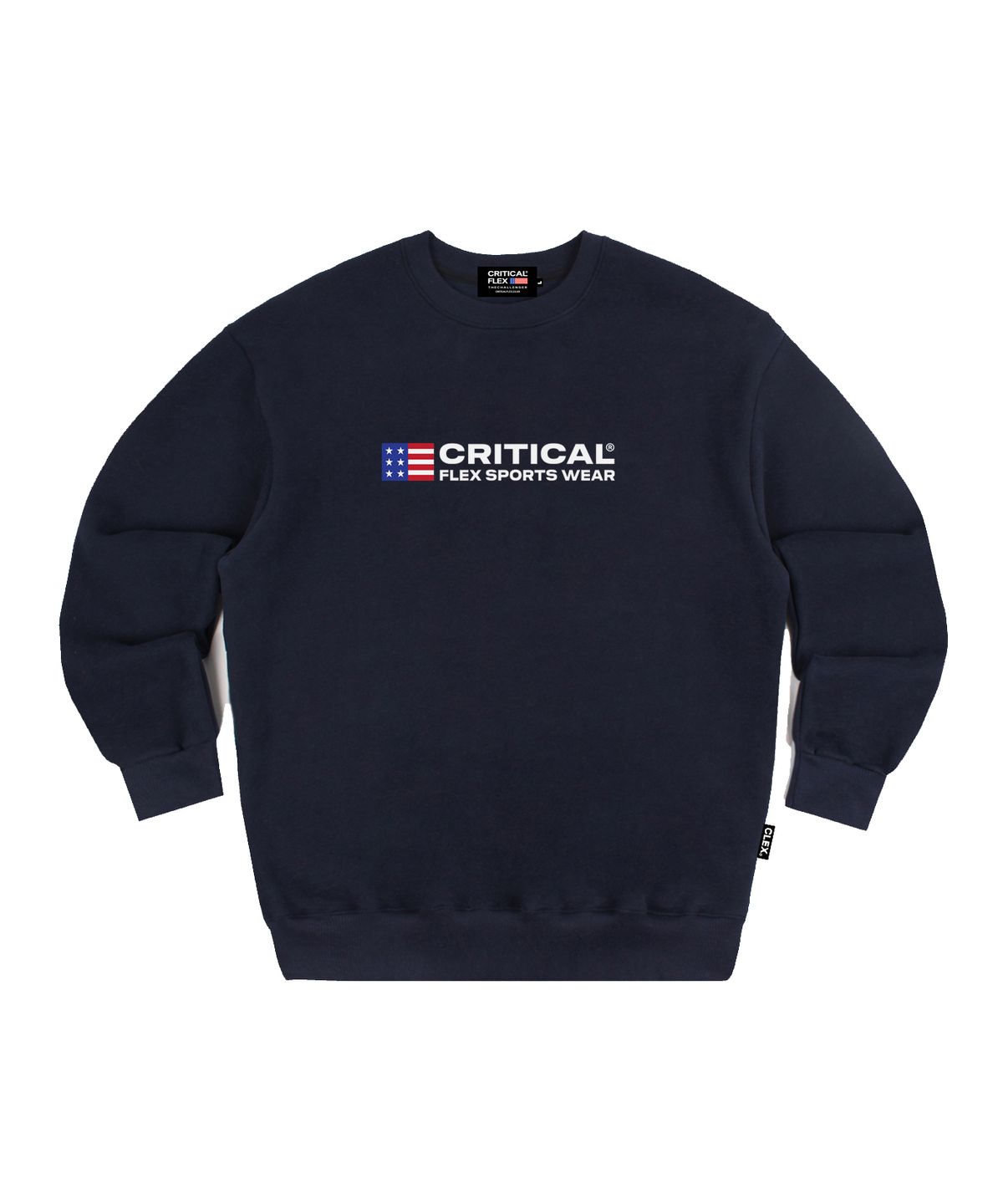 크리티컬플렉스(CRITICALFLEX) USA 크리티컬 로고 맨투맨 네이비
