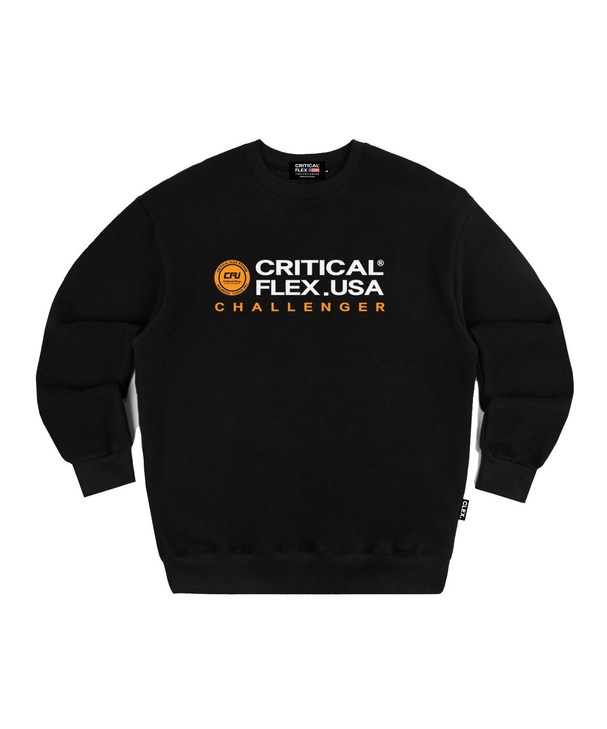 크리티컬플렉스(CRITICALFLEX) 더 챌린저 로고 맨투맨 블랙