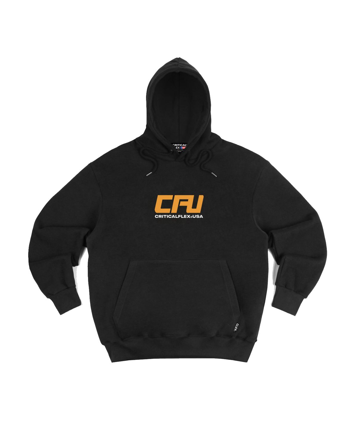 크리티컬플렉스(CRITICALFLEX) CFU 복싱 로고 후드티 블랙/옐로우