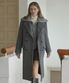 Wool Blend Double Coat - Charcoal