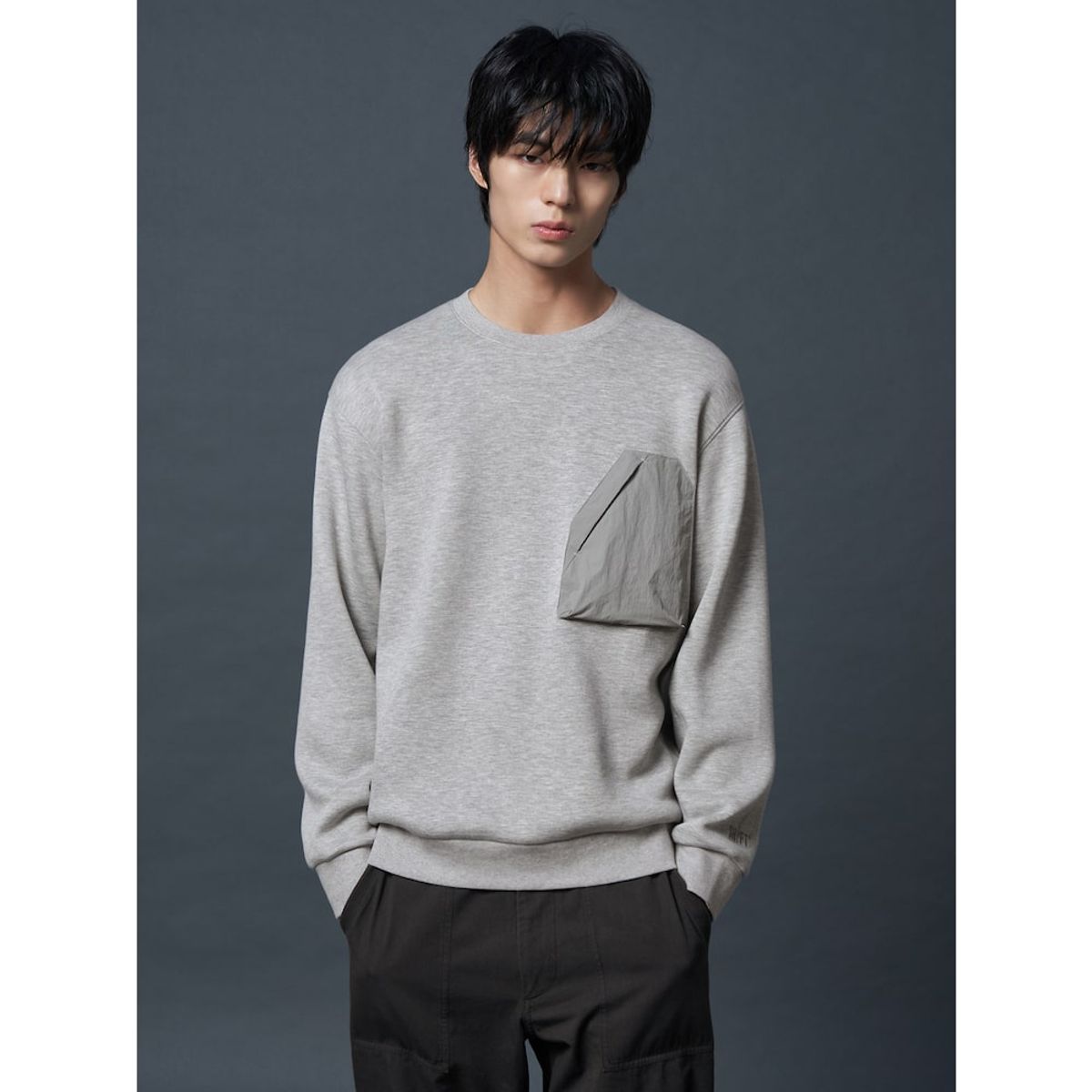 시프트지(SHIFT.G) Rayon Blended Pocket Patch SemiOver T  Grey