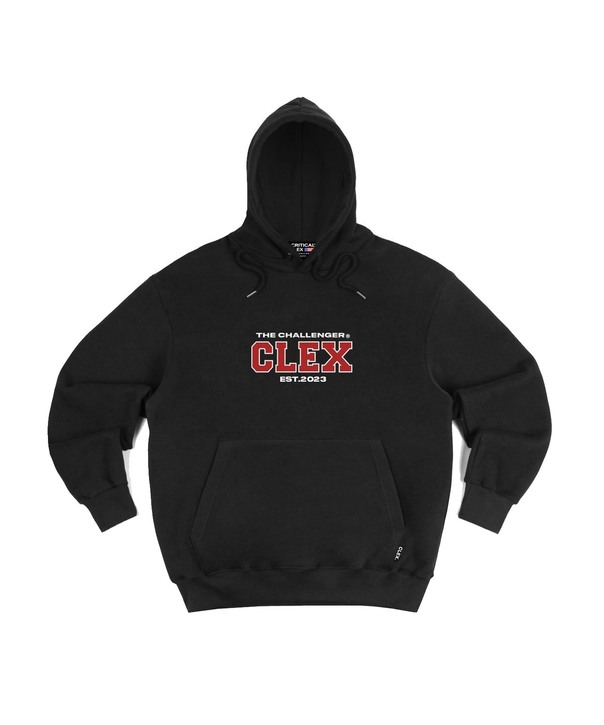 크리티컬플렉스(CRITICALFLEX) 클렉스 스퀘어 로고 후드티 블랙