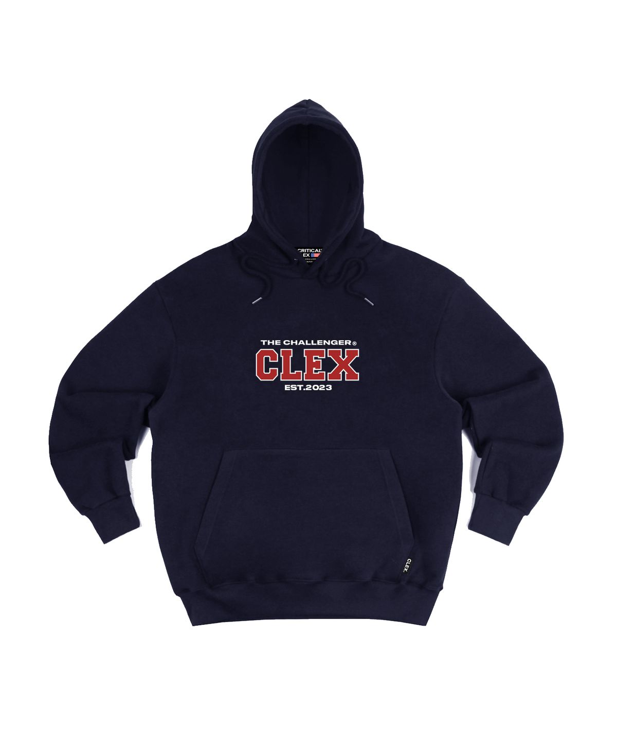 크리티컬플렉스(CRITICALFLEX) 클렉스 스퀘어 로고 후드티 네이비