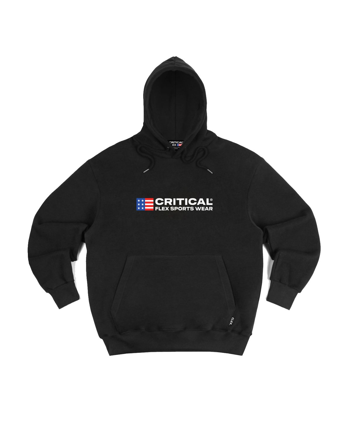 크리티컬플렉스(CRITICALFLEX) USA 크리티컬 로고 후드티 블랙