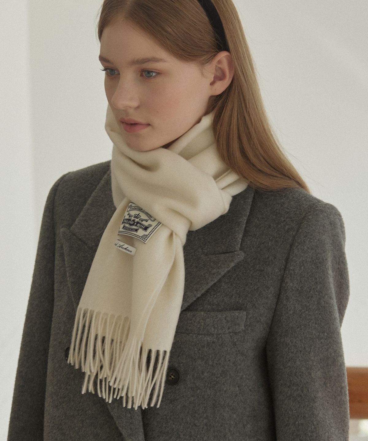 논로컬(NONLOCAL) Daily Wool Muffler - Ivory