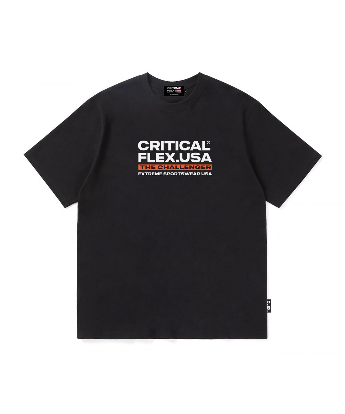크리티컬플렉스(CRITICALFLEX) 스퀘어 로고 반팔티 블랙