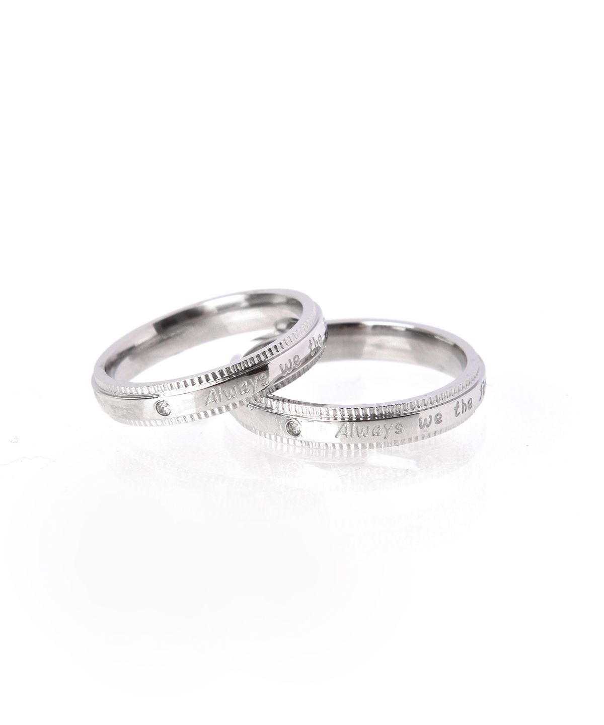 스칼렛또(SCALETTO) [Couple][Surgical Steel] SDJ402 Lettering Cubic Point Ring