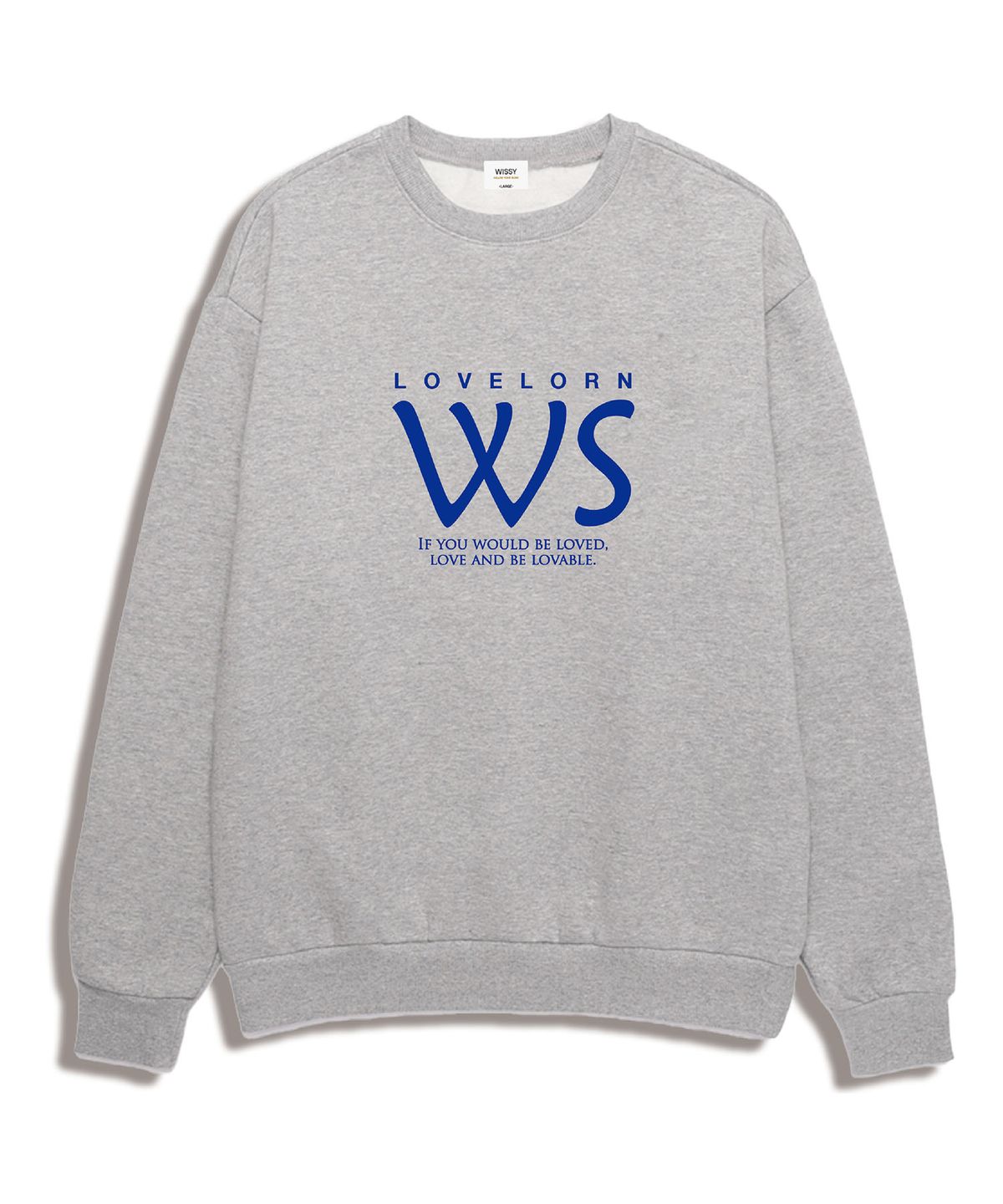 위씨(WISSY) WS LOGO 오버핏 맨투맨 (WLS004) 멜란지그레이