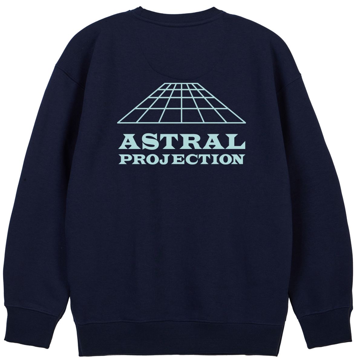 아스트랄 프로젝션(ASTRAL PROJECTION) 시그니처 로고 루즈핏 맨투맨_네이비
