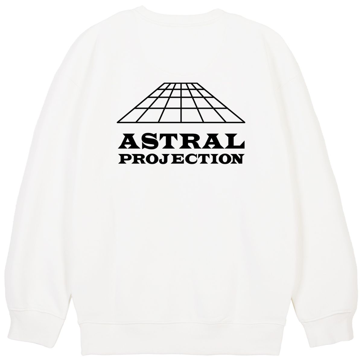 아스트랄 프로젝션(ASTRAL PROJECTION) 시그니처 로고 루즈핏 맨투맨_화이트