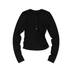 헨리넥 사이드 셔링 롱 슬리브 (BLACK)