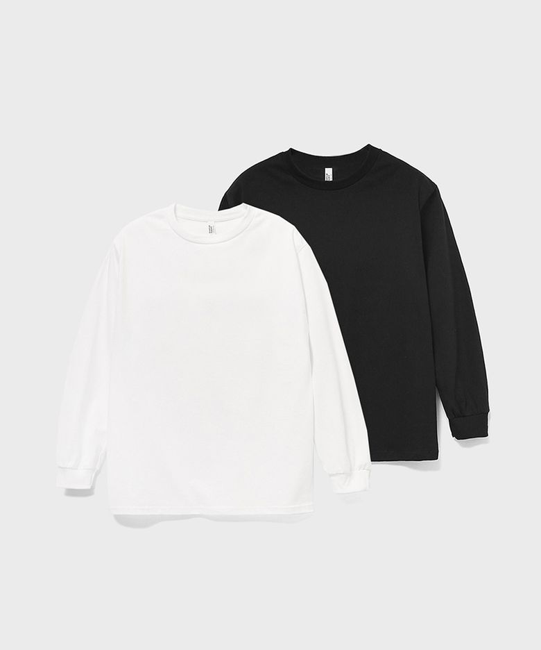 2PACK 1304 베이식 긴팔 티셔츠 18수