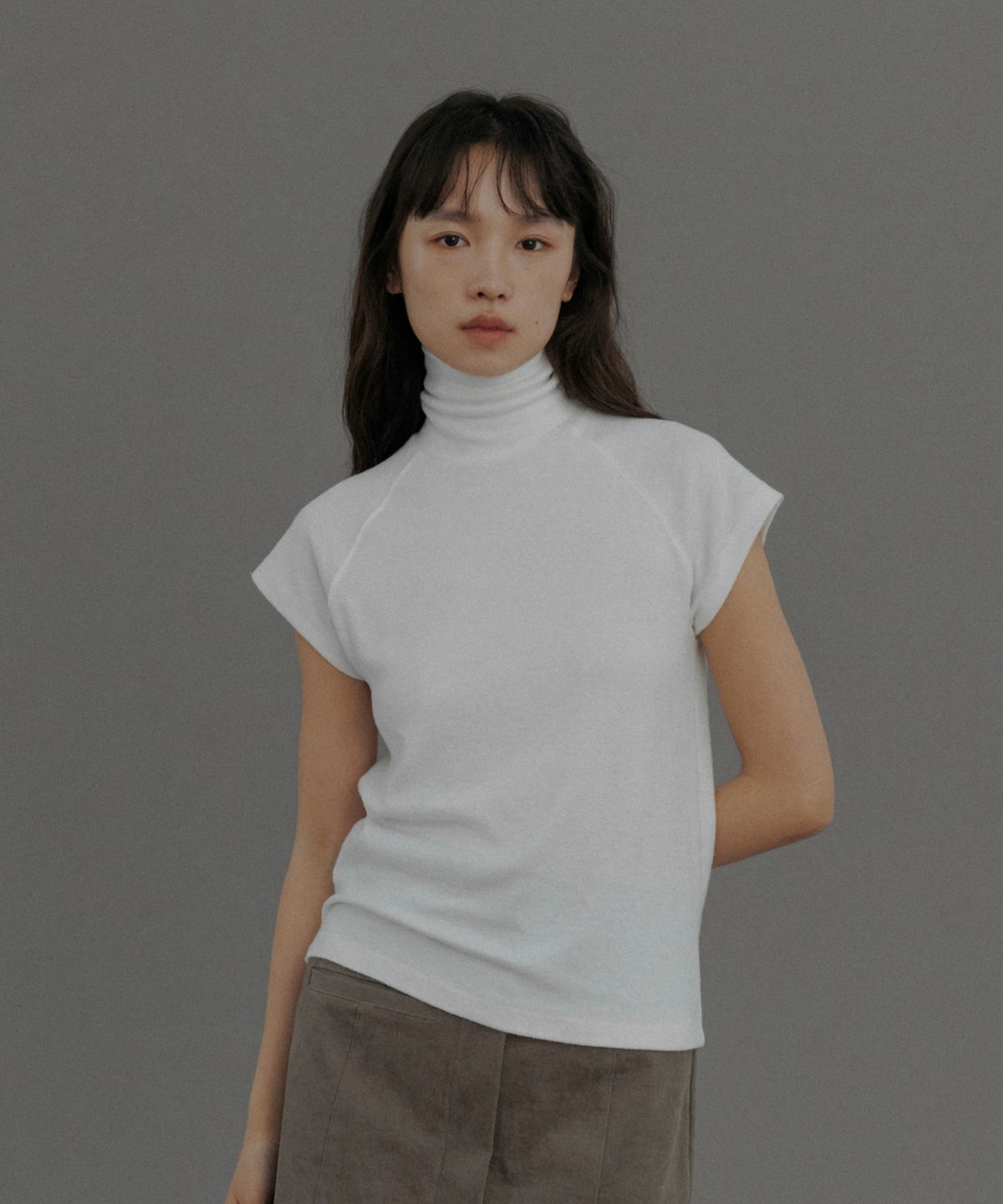 러브어스유(LOVEUSU) Butter Raglan Polar Short Sleeve T-Shirt (Ivory)