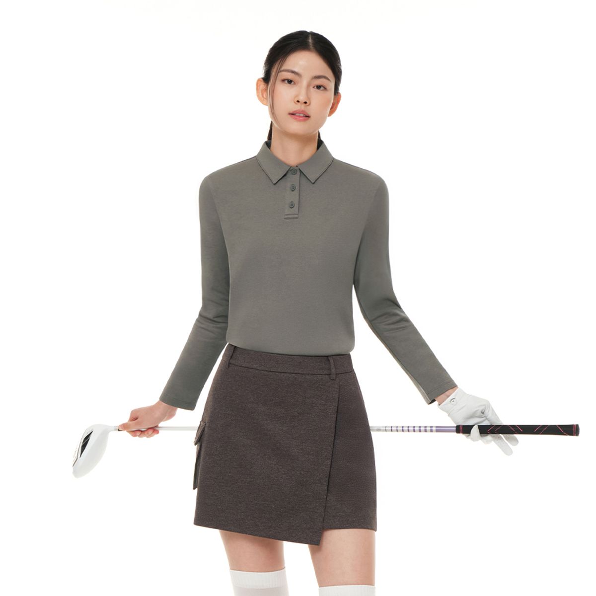 안다르(ANDAR) 에어리핏 약기모 스탠다드핏 폴로 롱슬리브