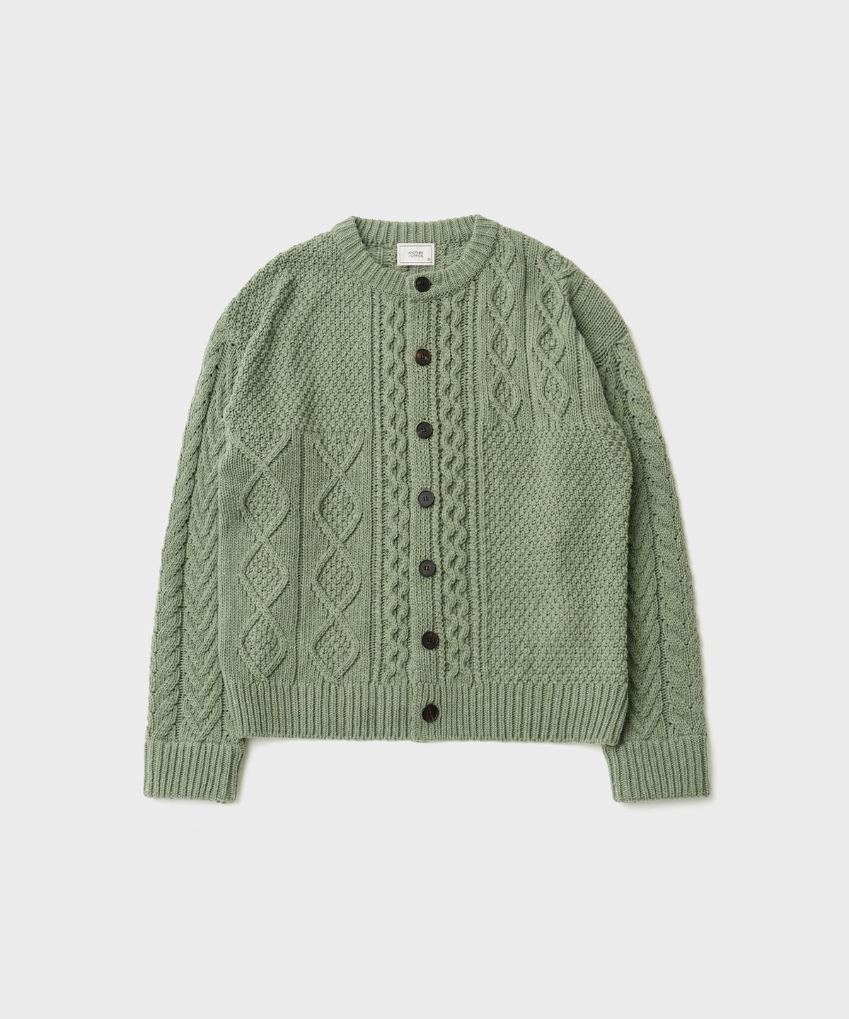 어나더 오피스(ANOTHER OFFICE) Grandma Cable Cardigan (Romaine)