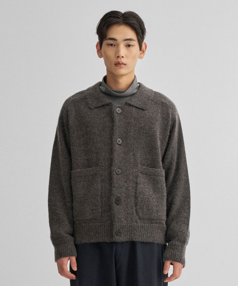 [8천원 결제혜택] Kurt Mohair Cardigan (Charcoal)