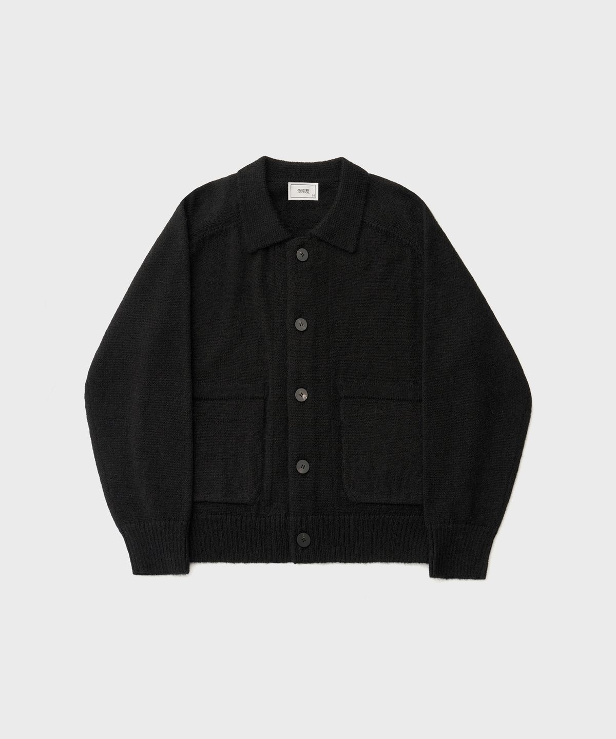 어나더 오피스(ANOTHER OFFICE) Kurt Mohair Cardigan (Black)