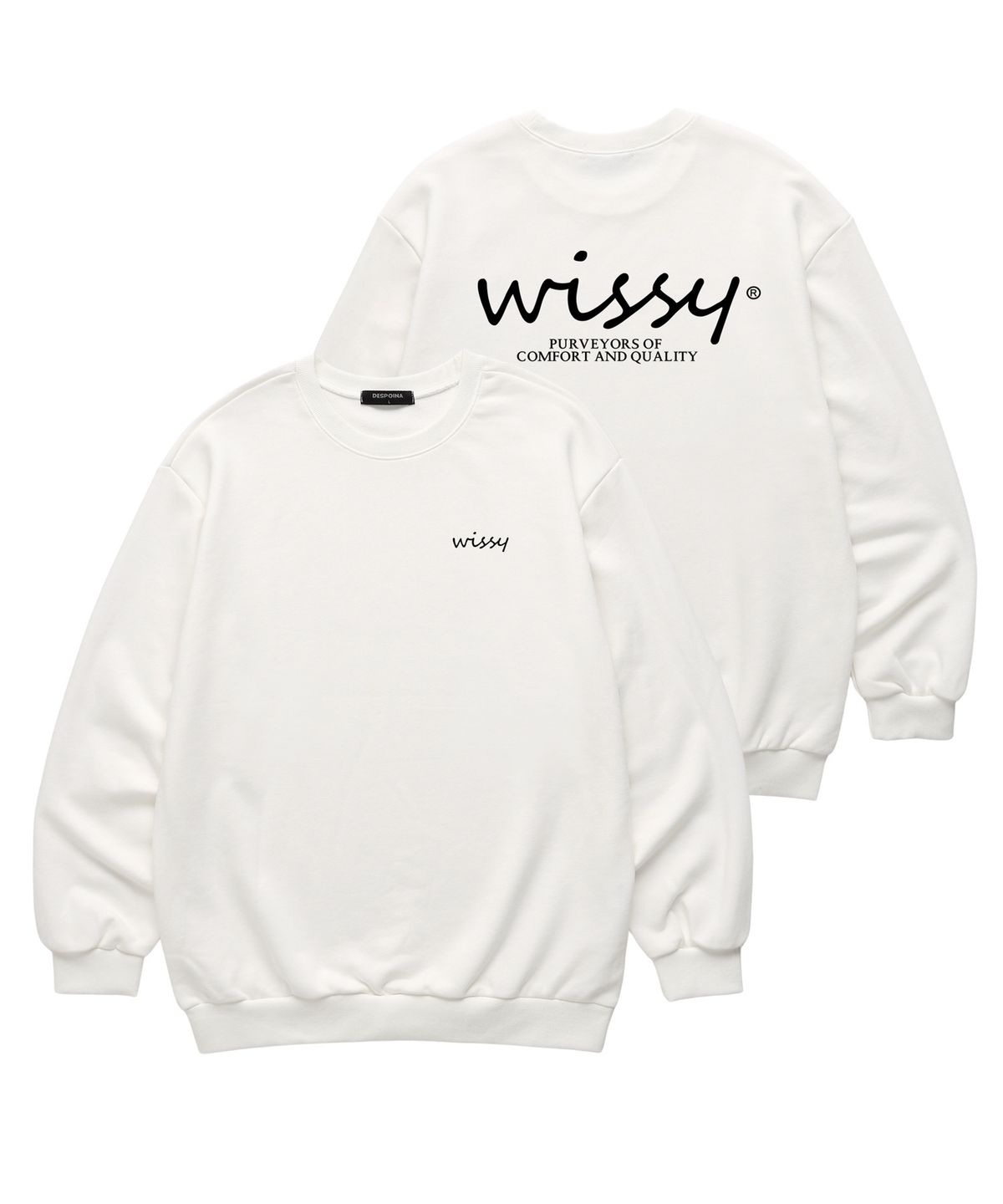 위씨(WISSY) BASIC LOGO 맨투맨 (WLS005) 화이트