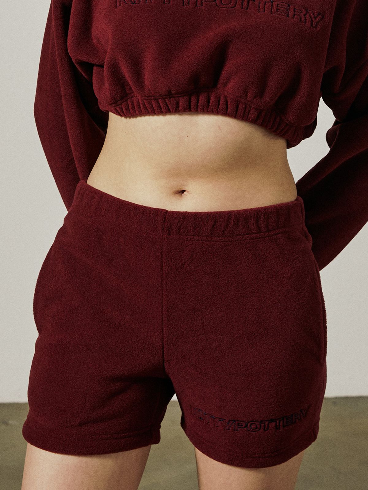 키티포터리(KITTY POTTERY) BOA SHORT PANTS [WINE]