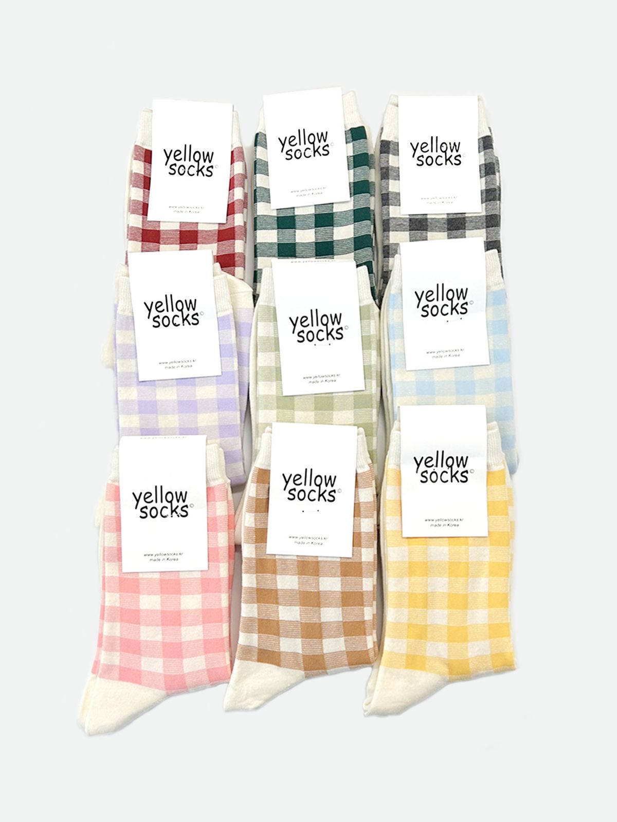 옐로우삭스(YELLOWSOCKS) 라인 체크 3픽 세트