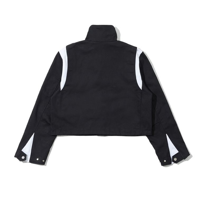 HEAVY COTTON POST POCKET CROP JACKET WHITE
