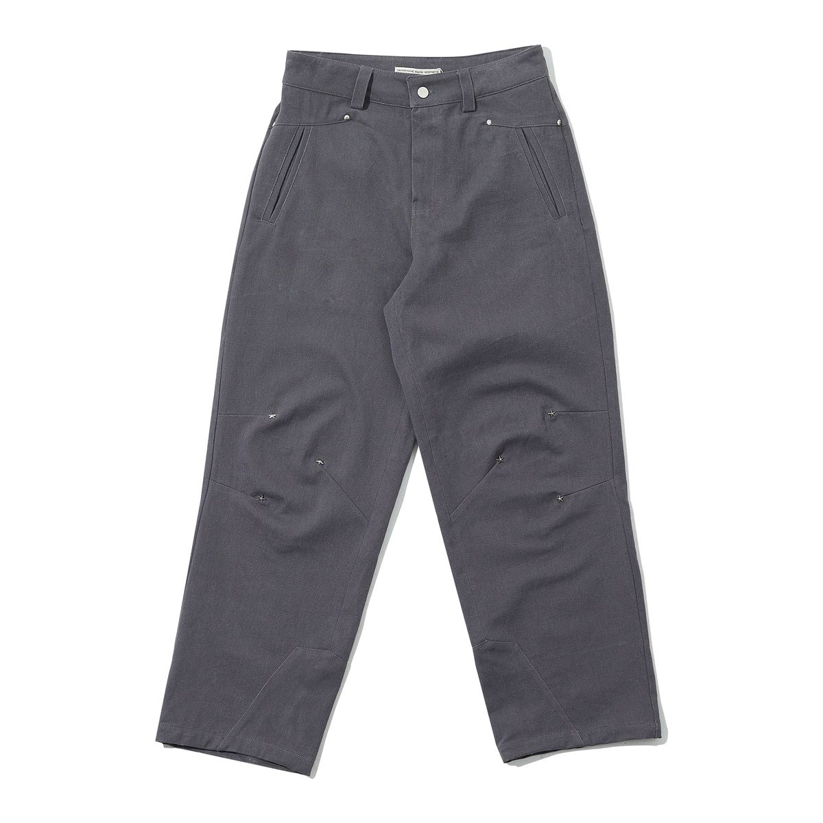 샴페인 블랭크 에스테틱(CHAMPAGNE BLANK AESTHETIC) STAR POINT SEMI-WIDE PANTS GREY