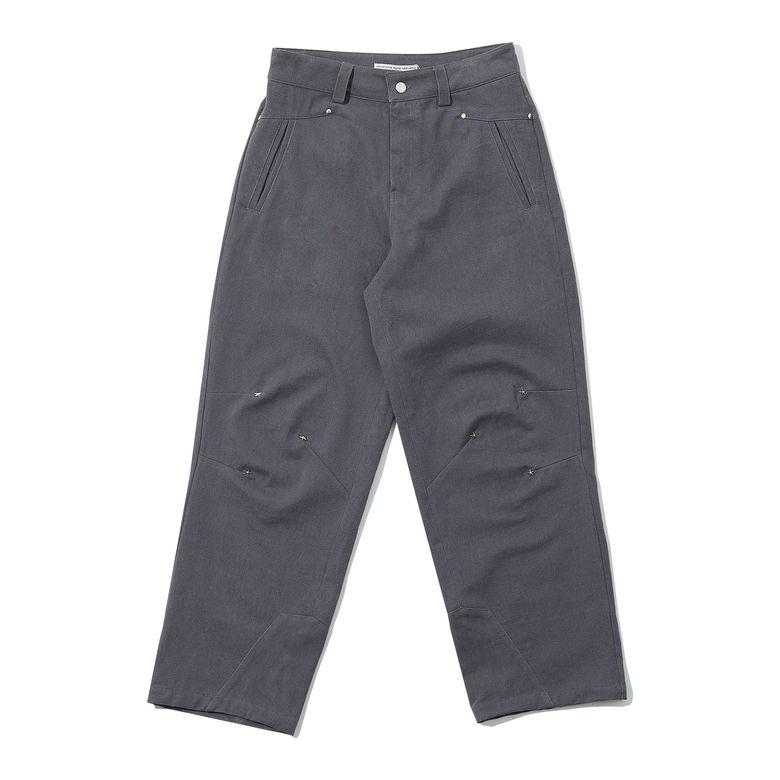 STAR POINT SEMI-WIDE PANTS GREY