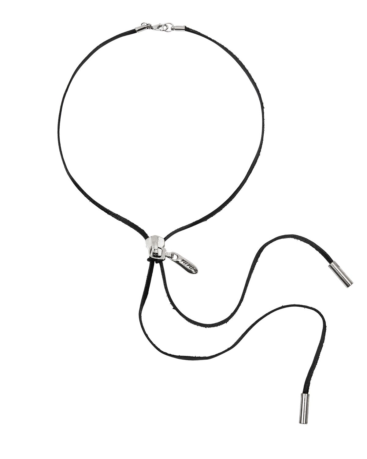 루루(RURU) ZIPPER TIE NECKLACE BLACK