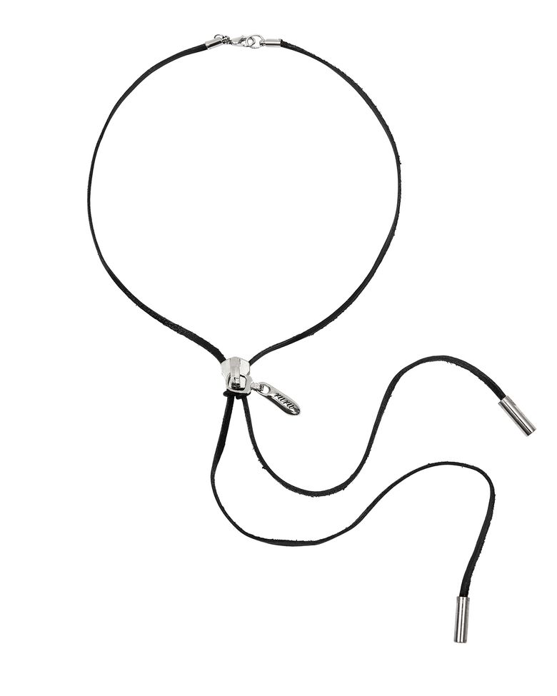 ZIPPER TIE NECKLACE BLACK