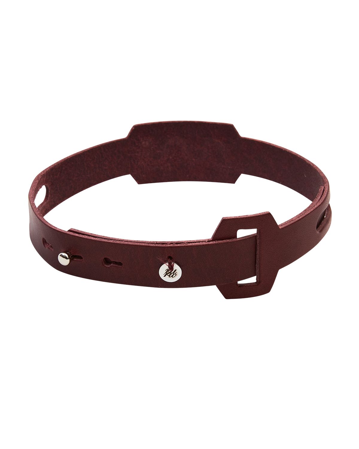 루루(RURU) SIMPLE COW BELT CHOKER&BRACELET BURGUNDY