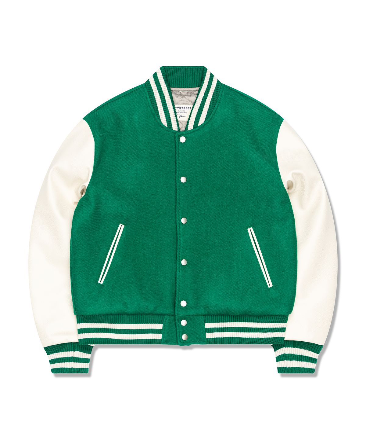 시티스트리트(CITY STREET) CLASSIC VARSITY JACKET - GREEN
