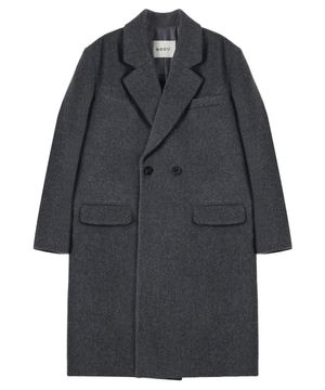 울 블렌디드 더블 코트 [그레이]