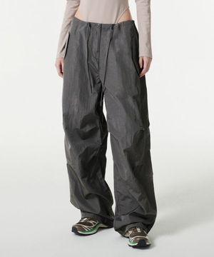 우먼즈 브라이트 나일론 파라슈트 팬츠 [다크 그레이]