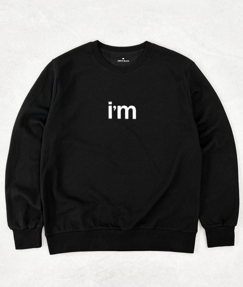 JK crown im black mtm 아이엠 크라운 블랙맨투맨