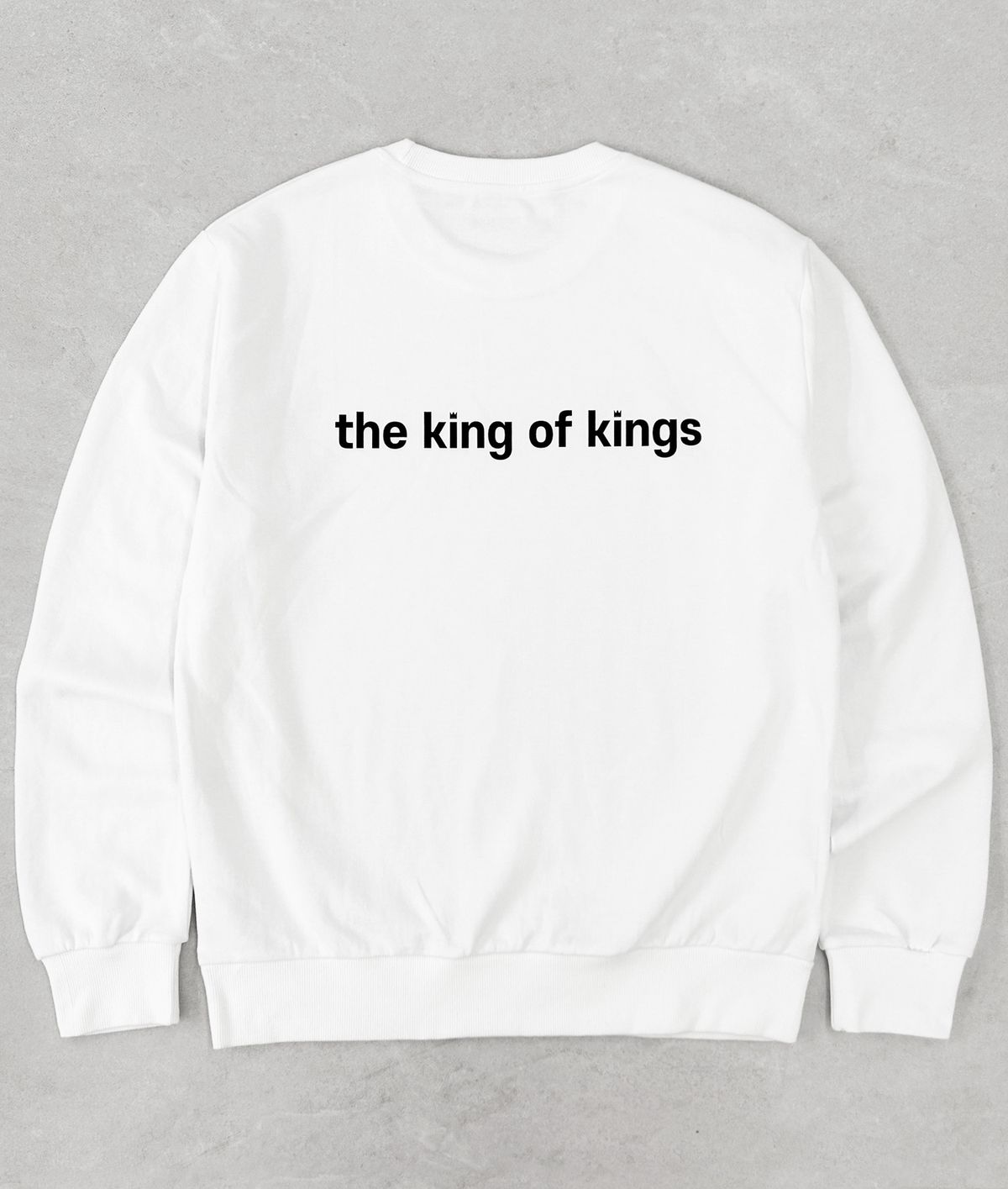 지미코 브리코(JIMIKO BLICO) JK crown king white mtm 킹 크라운 화이트맨투맨