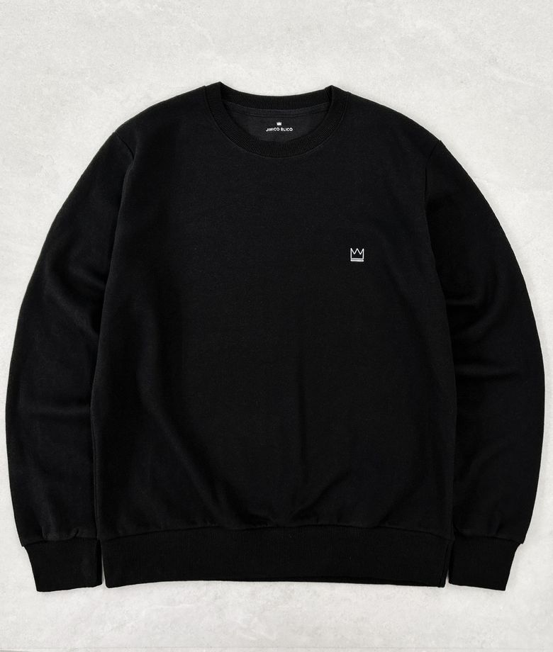 JK crown line black mtm 라인 크라운 블랙맨투맨